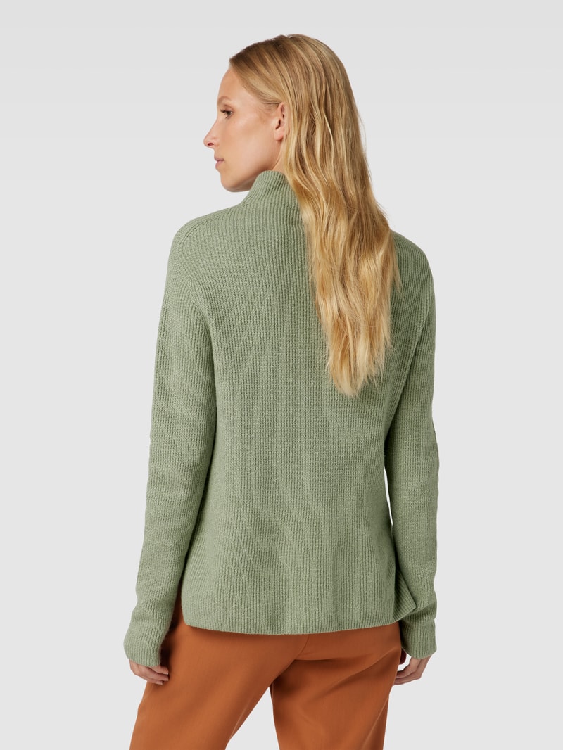 Strickpullover mit Turtleneck in hellgrün meliert