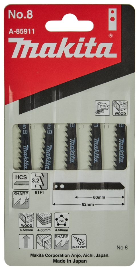Makita Zubehör A-85911 Decoupeerzaagblad NO8 5 Stück