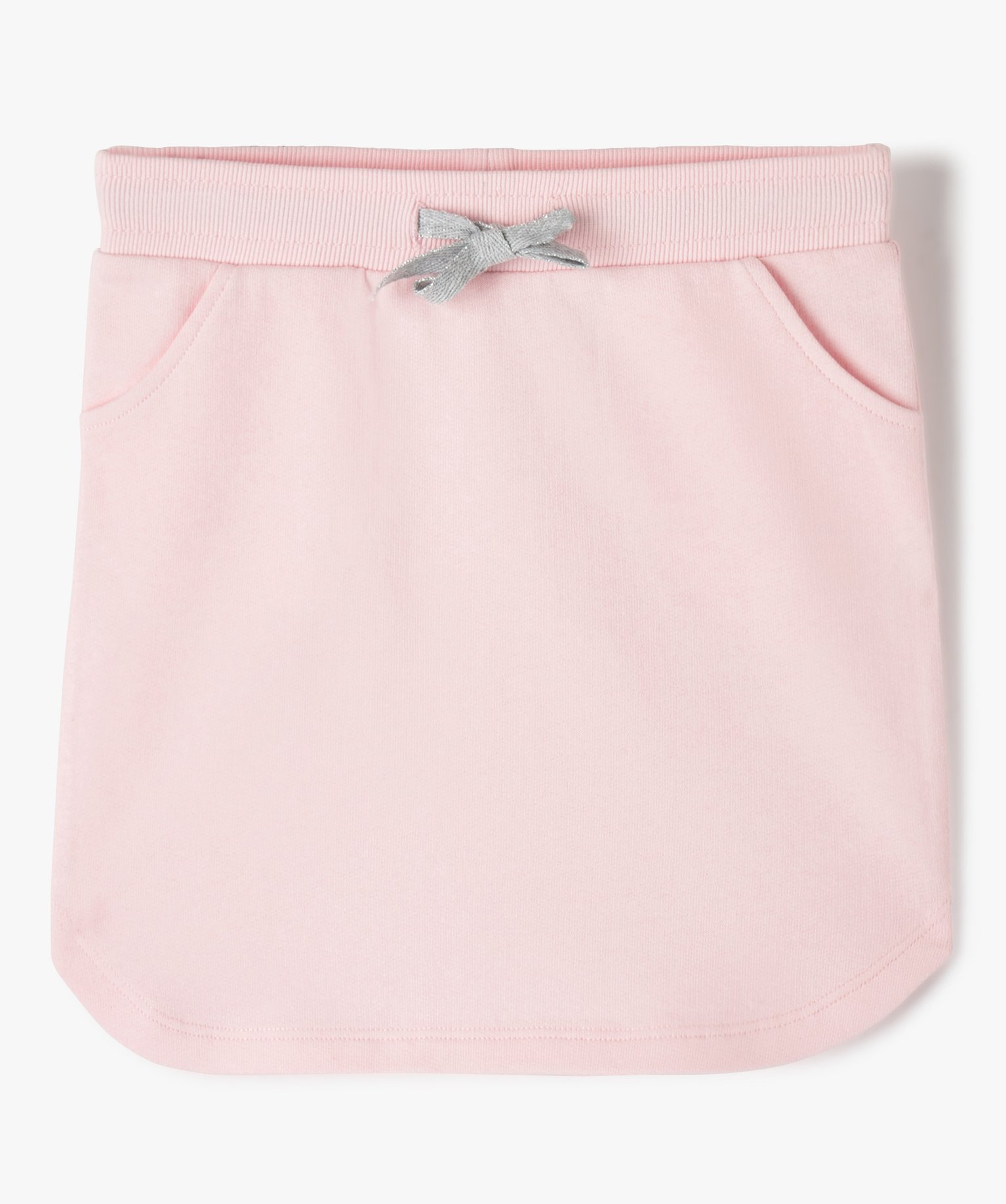 Jupe fille courte en maille jogging rose | GEMO