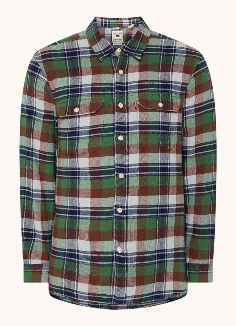 Sobretudo Levi's Jackson de corte regular com estampa xadrez e bolsos no peito.