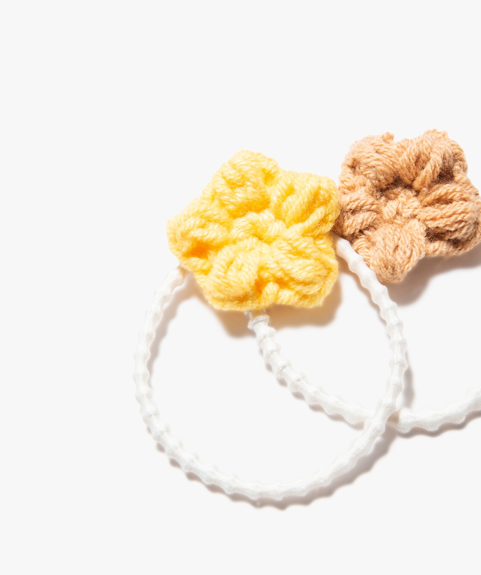 élastiques à cheveux fille avec fleur en crochet (lot de 2) multicolore | GEMO
