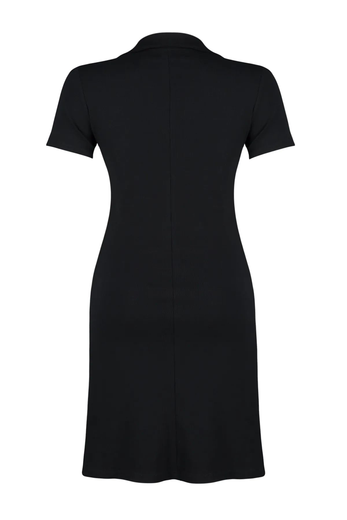 Trendyol Curve  Schwarzes Midi-Strickkleid mit Rollkragen TBBBS24AH00078