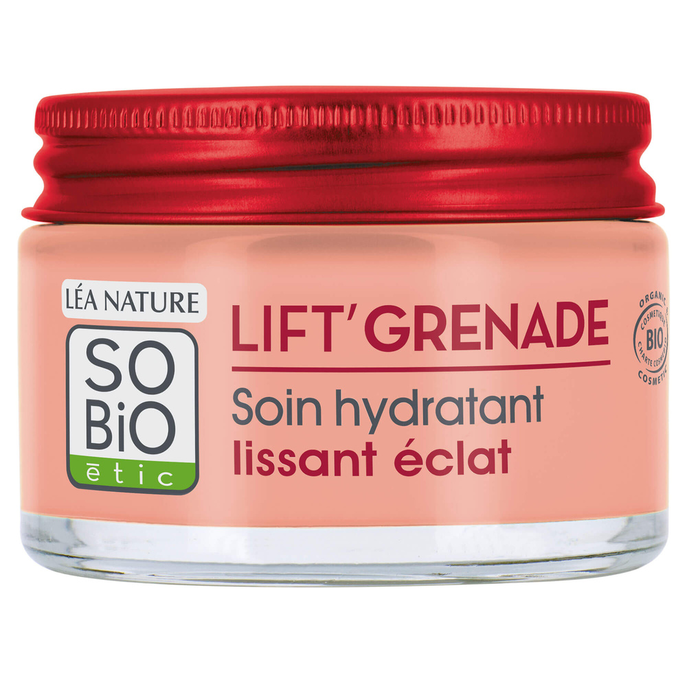 LÉA NATURE SO BiO étic Soin hydratant¹ lissant éclat, Lift' Grenade Soin