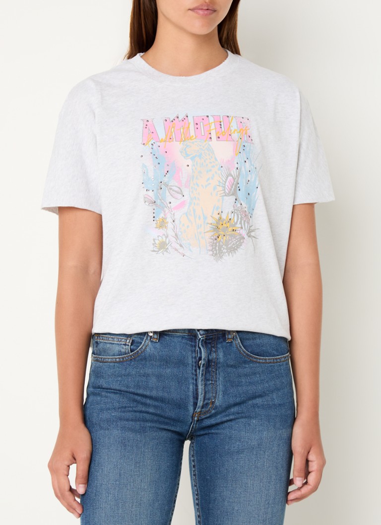 Tricou Zadig&Voltaire Tommer cu imprimeu pe față și pe spate.