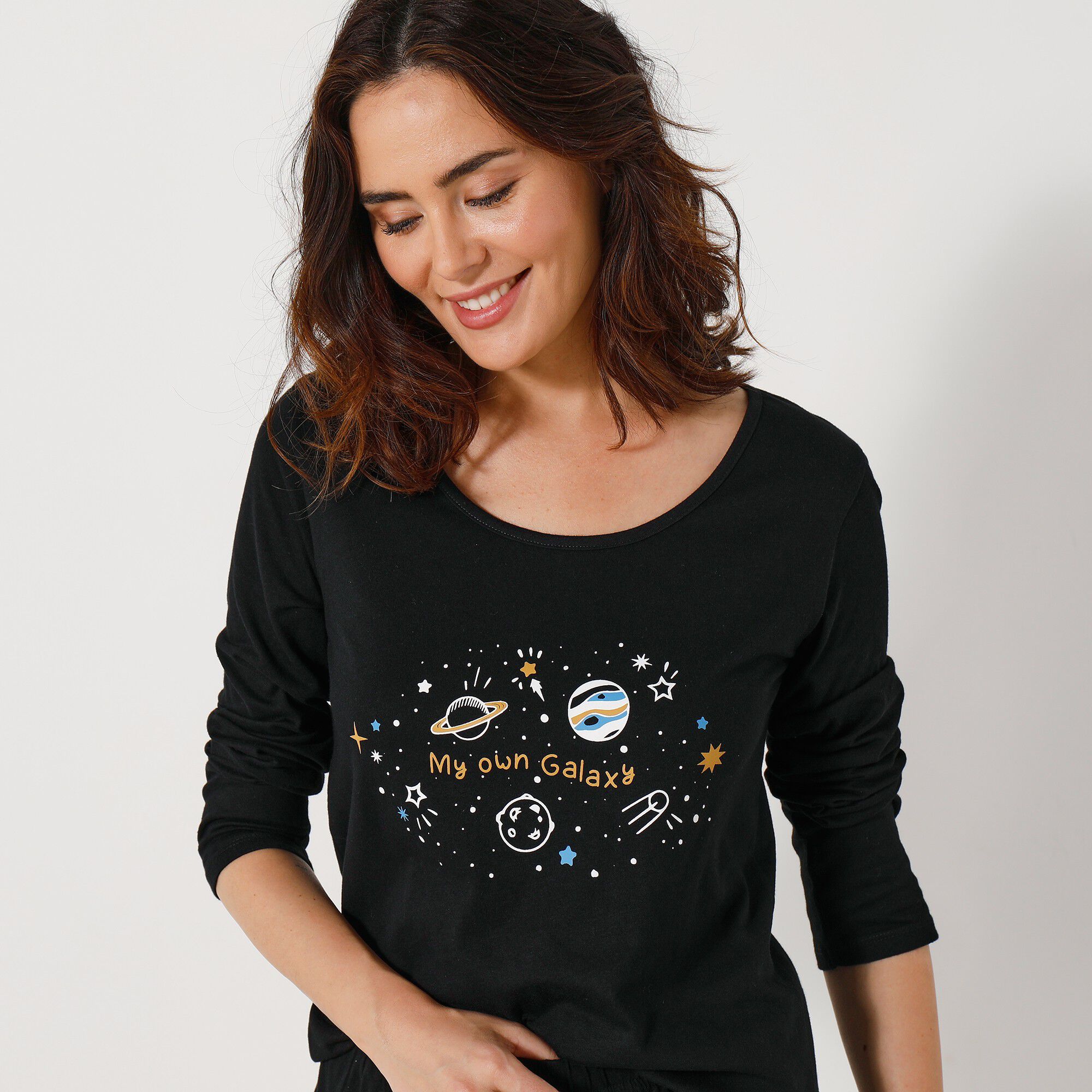 Pyjama manches longues motif 