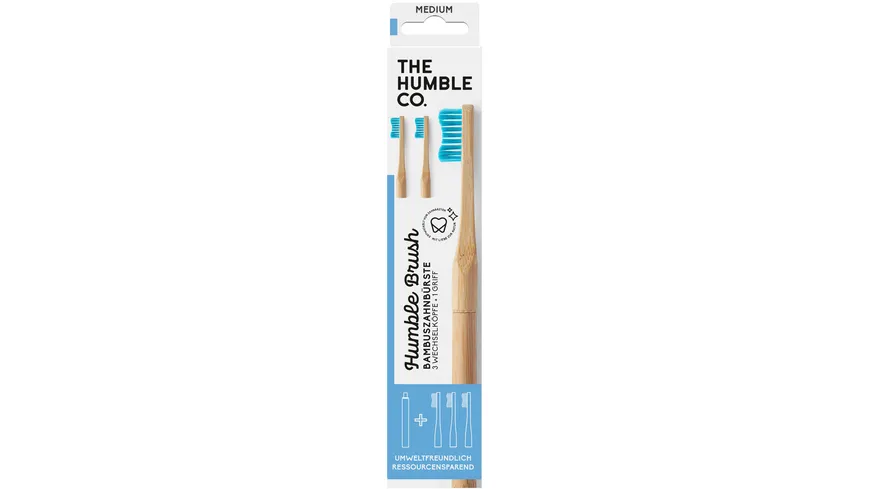 Humble Brush Bambuszahnbürste mit 2 Wechselköpfen Medium