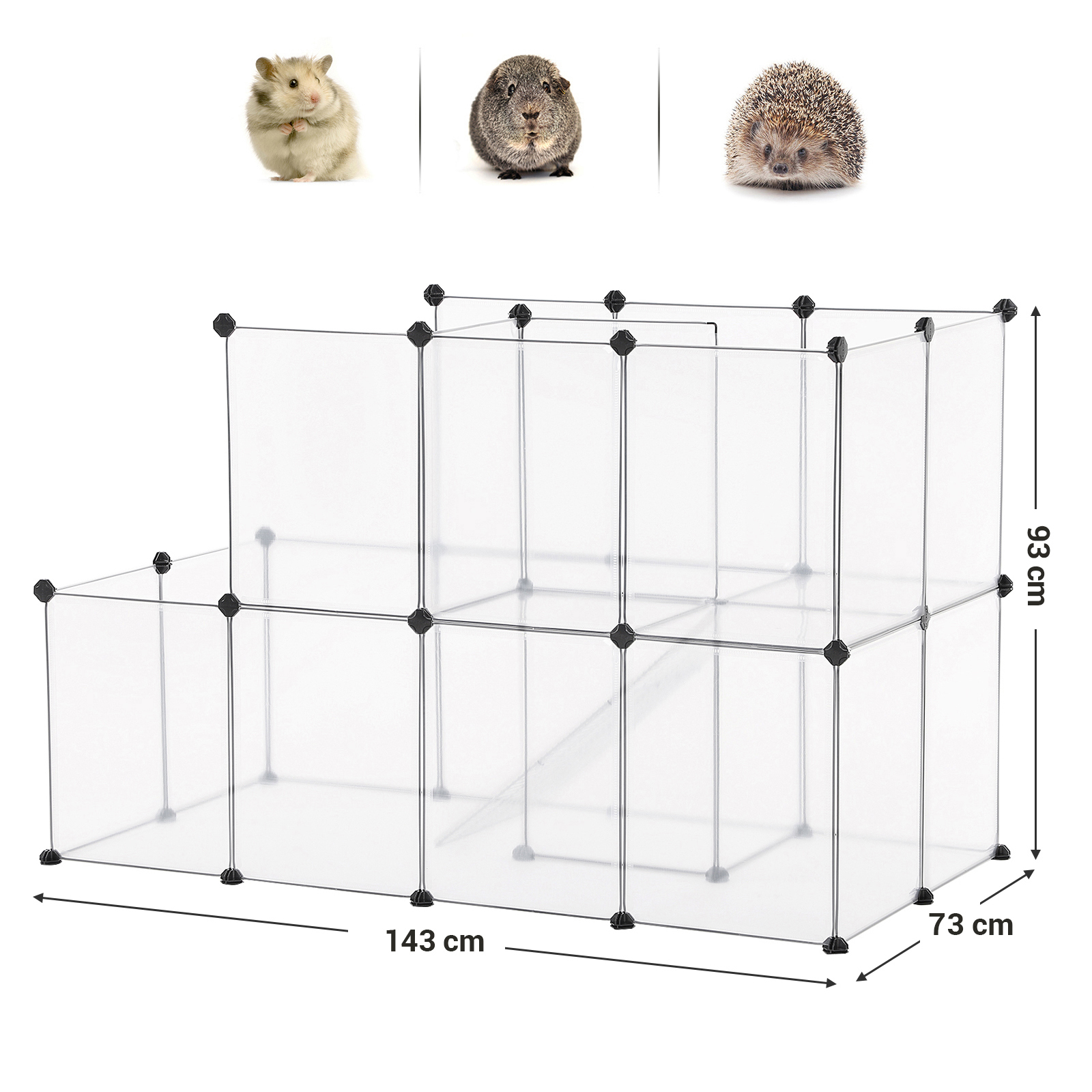 SONGMICS Freigehege SONGMICS DIY-Hamsterkäfig aus Kunststoff