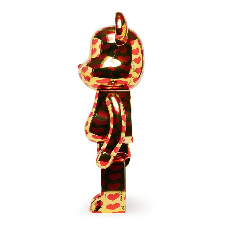 Medicom Bearbrick Gold Heart 1000% multicolor