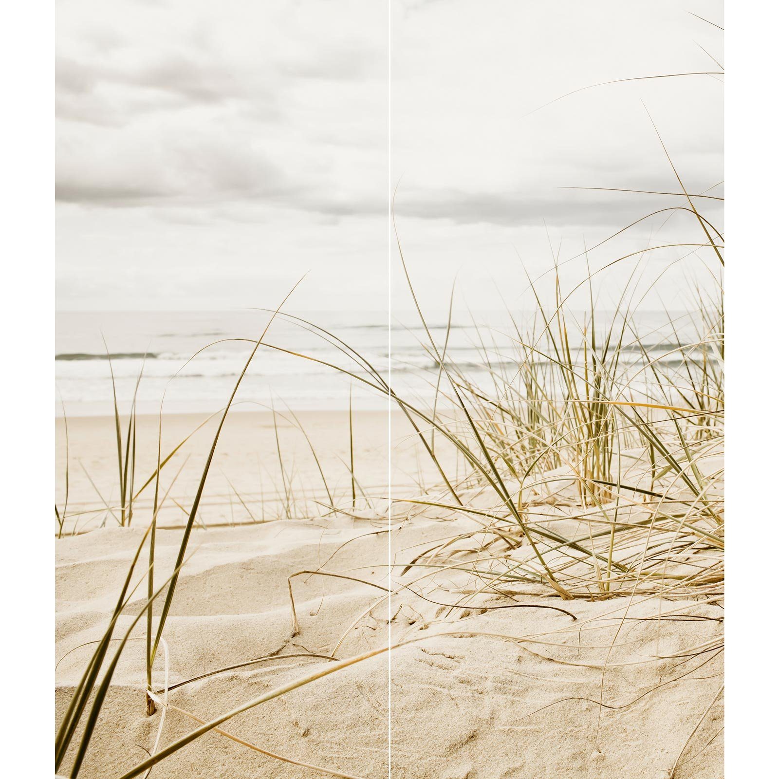 Schulte Badrückwand DecoDesign Foto über Eck Nordsee Düne, (Set, 2-tlg), Wandverkleidung, fugenloser Fliesenersatz, Duschrückwand