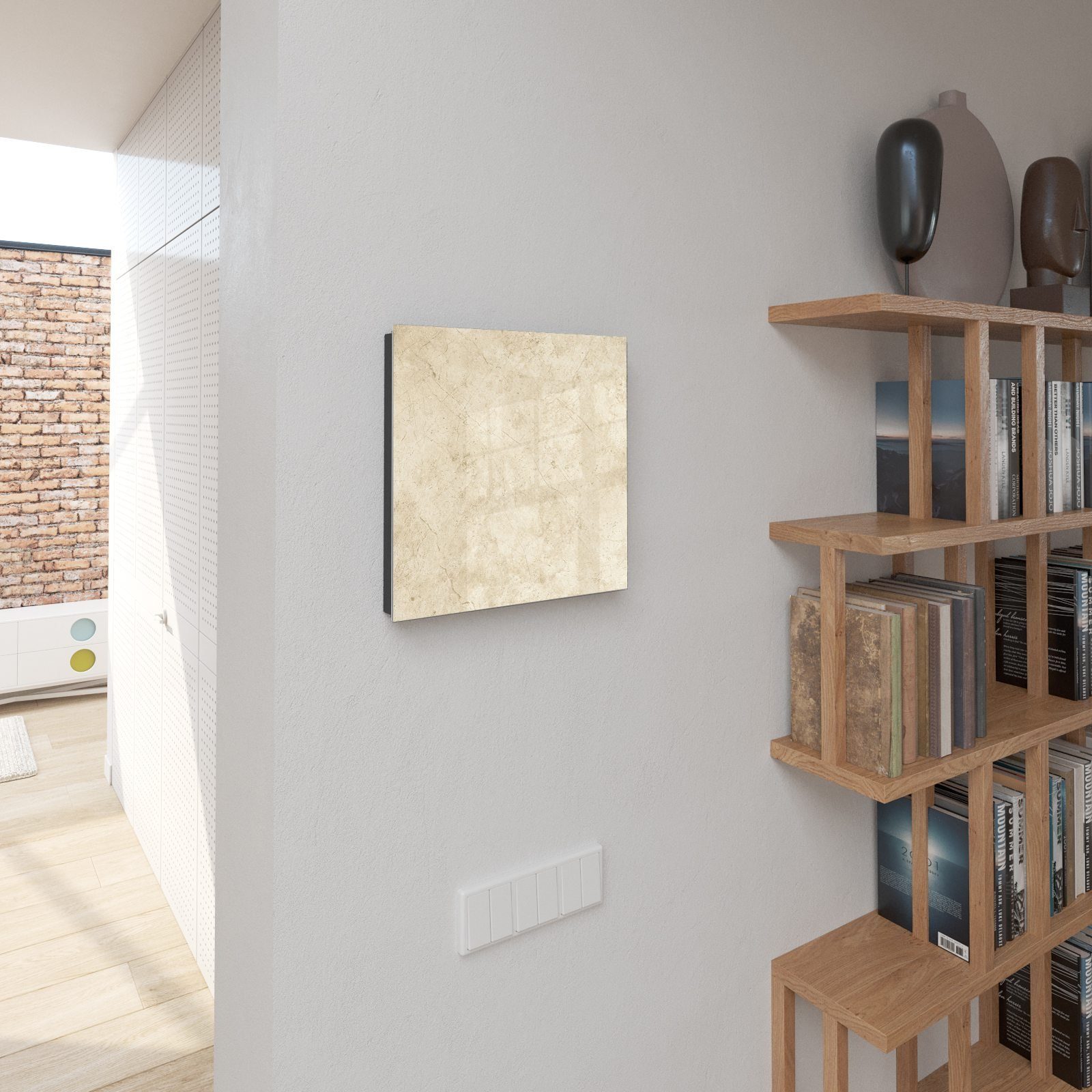 Primedeco Schlüsselkasten Dekor-Schlüsselkasten, Magnetpinnwand und Memoboard mit Glasfront Motiv Abstrakte Marmorierung