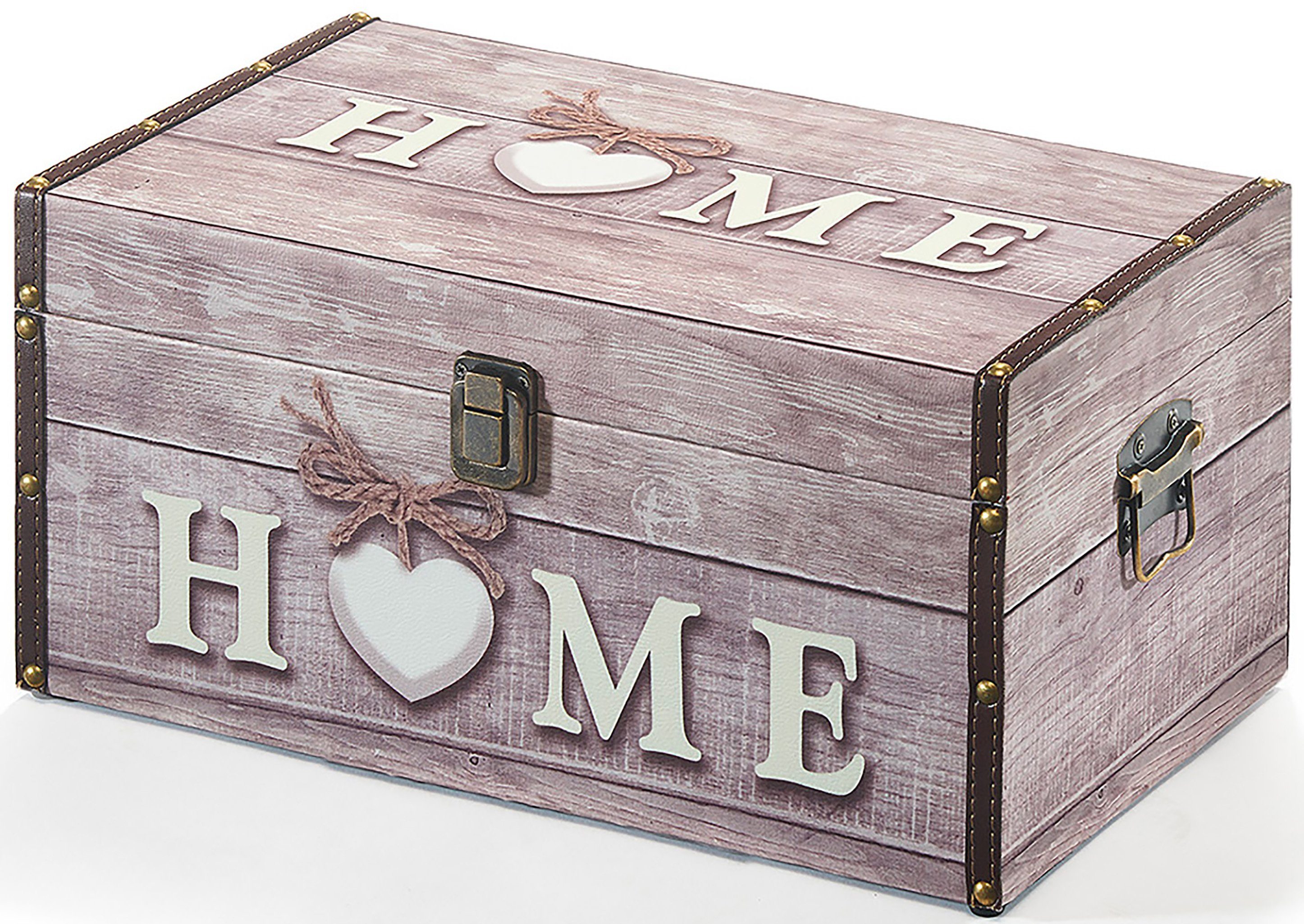 Kobolo Truhe Kiste Aufbewahrungsbox HOME 40x25x20cm