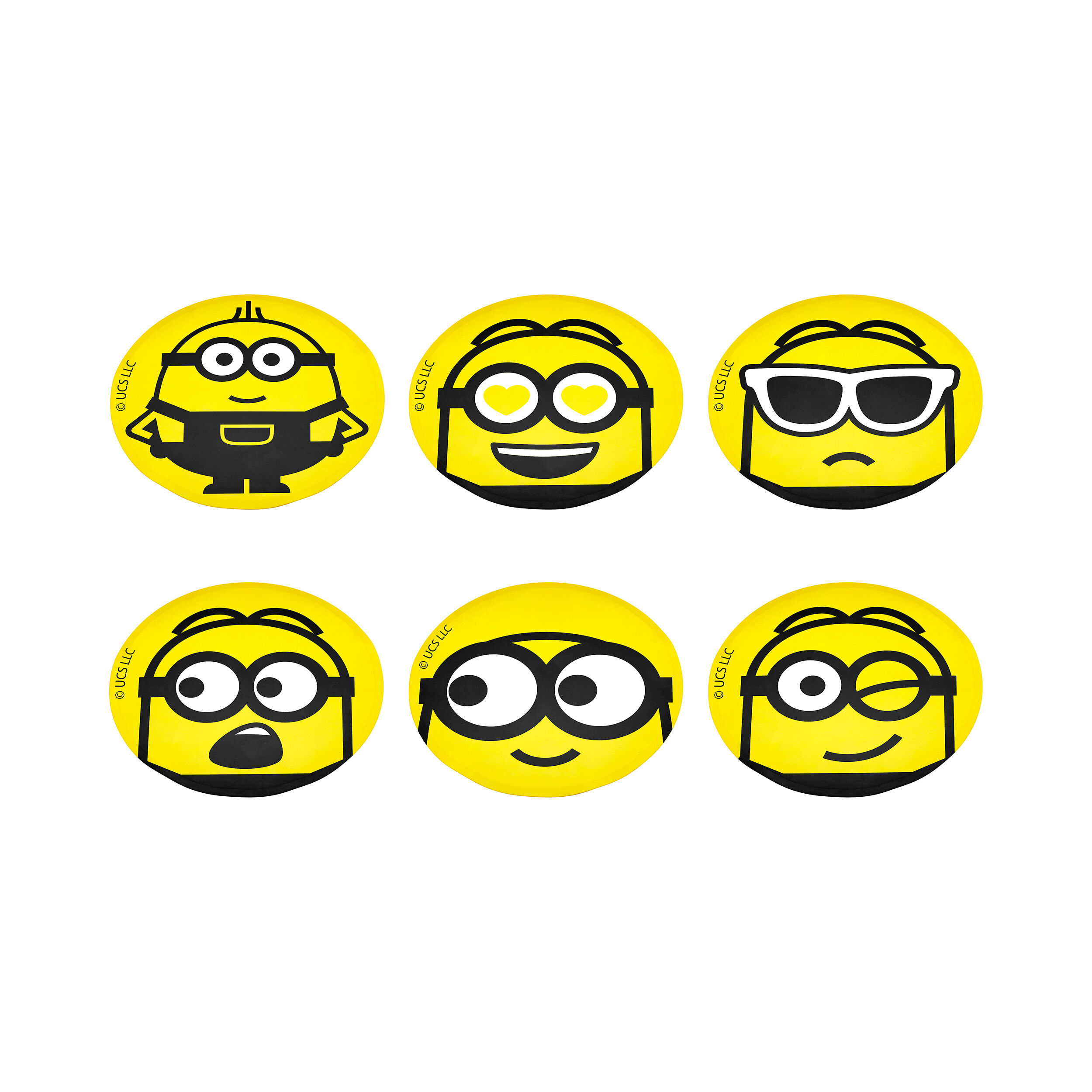 Minions Markierungsset 6er Pack - Gelb, Schwarz