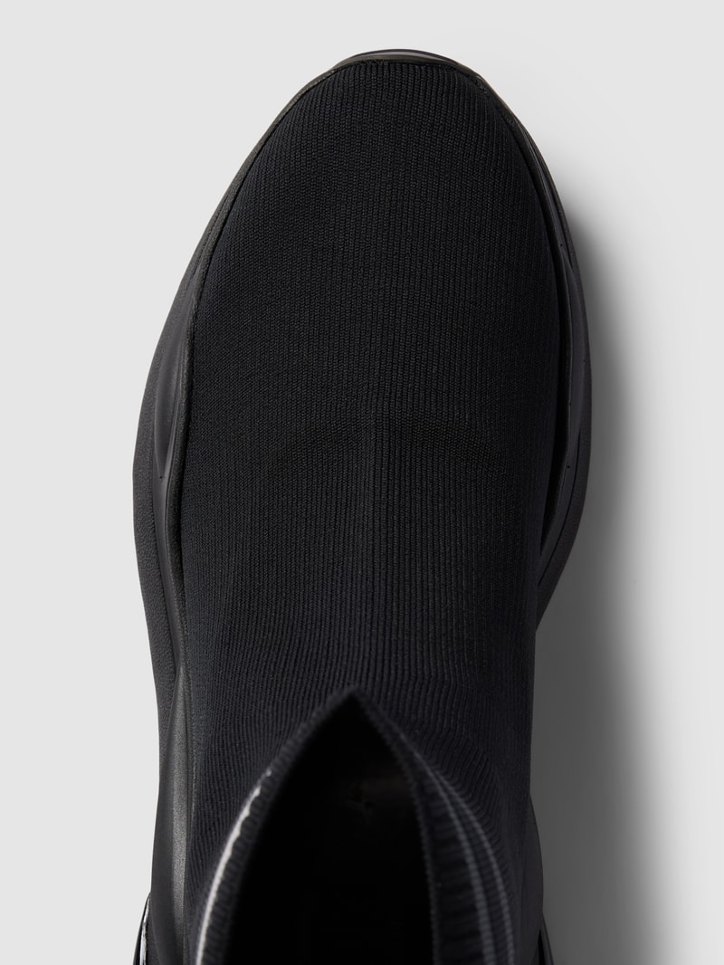 Sock-Sneaker mit Kontraststreifen in schwarz