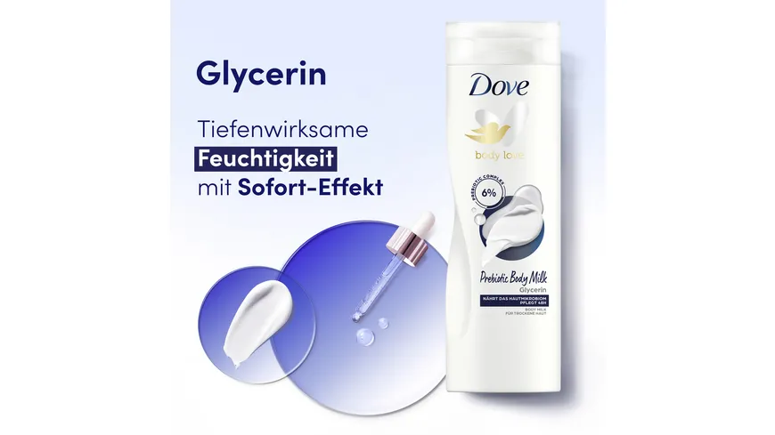 Dove Prebiotic Body Milk mit Glycerin 400 ml