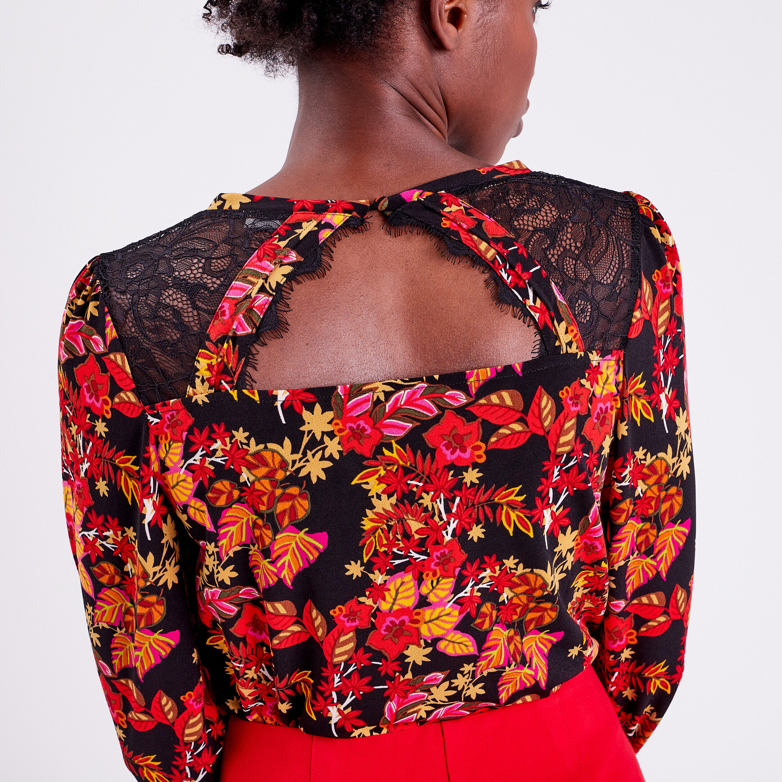 Blouse manches longues noir femme | Cache Cache