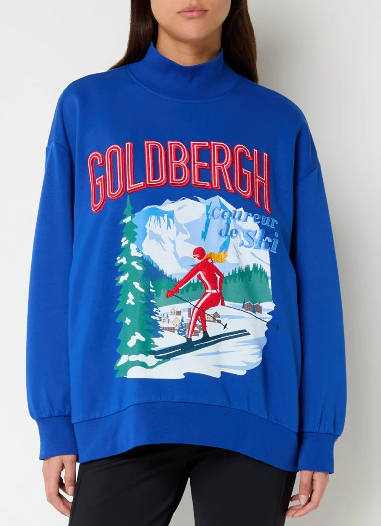 Goldbergh La Montagne džemperis no organiskās kokvilnas maisījuma ar logotipa apdruku