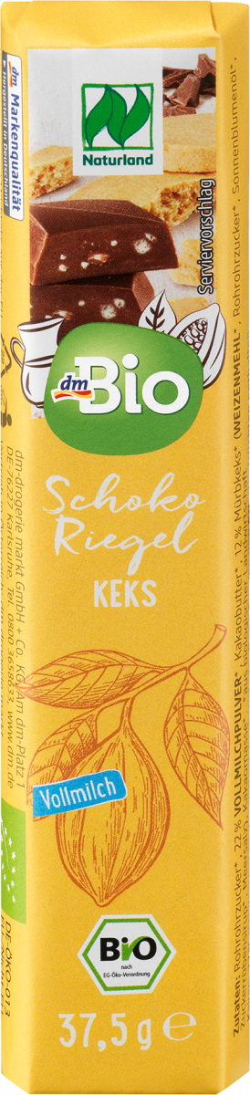 Schokoriegel, Vollmilch Keks, 37,5 g