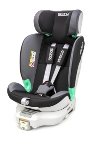 Kindersitz mit ISOFIX-Befestigungssystem Sparco, Gruppe 0/1/2/3, schwarz grau - ATU