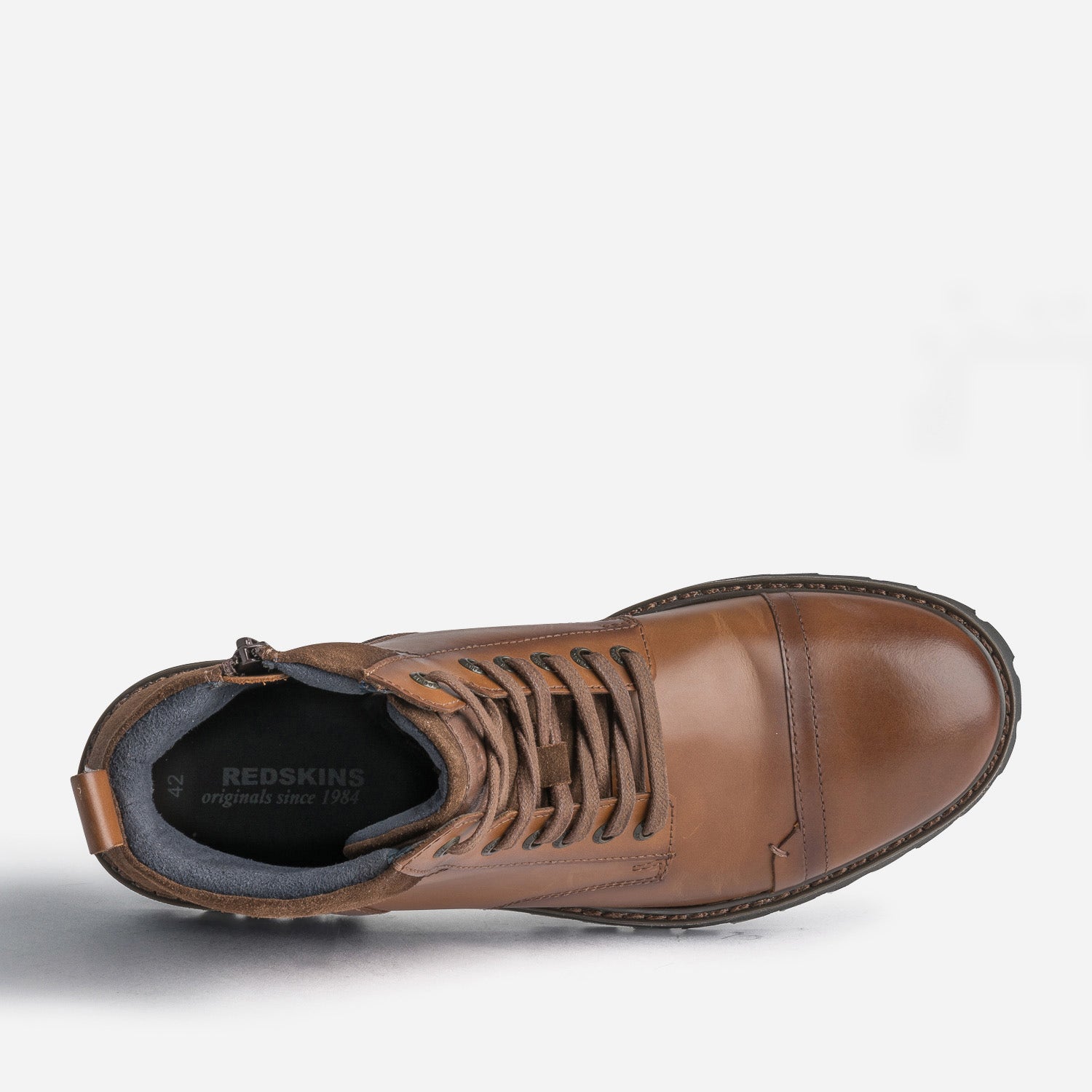 Boots à lacet REDSKINS cognac en cuir