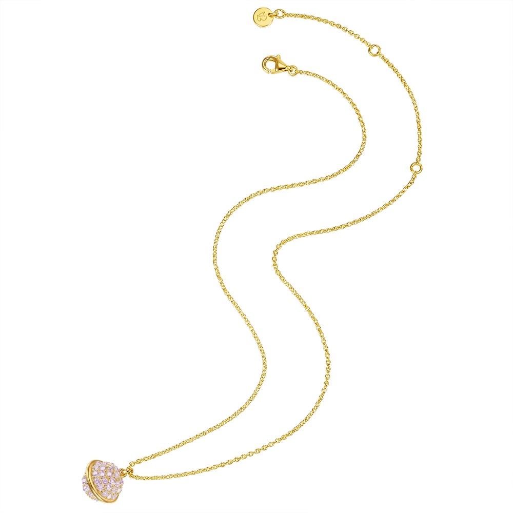 Glanzstücke München Collier en argent Planète Argent sterling Oxyde de zirconium (CZ) en Or jaune collier