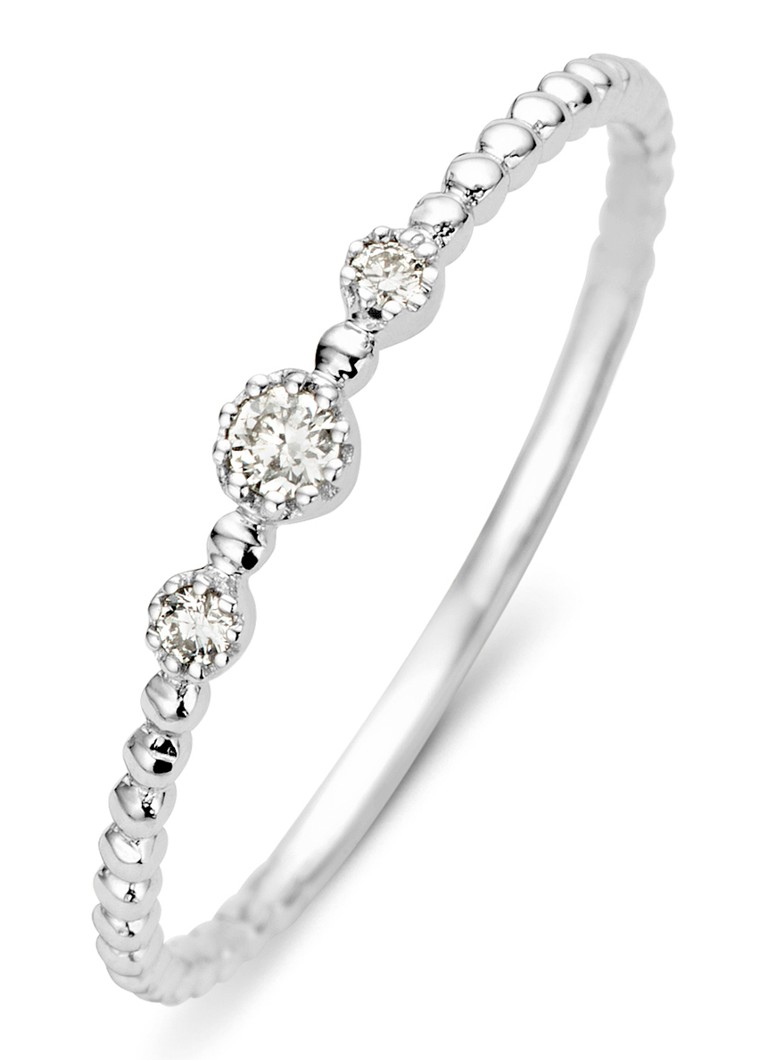 Diamond Point Joy-ring i 14 karat hvitt gull med 0,07 ct diamant