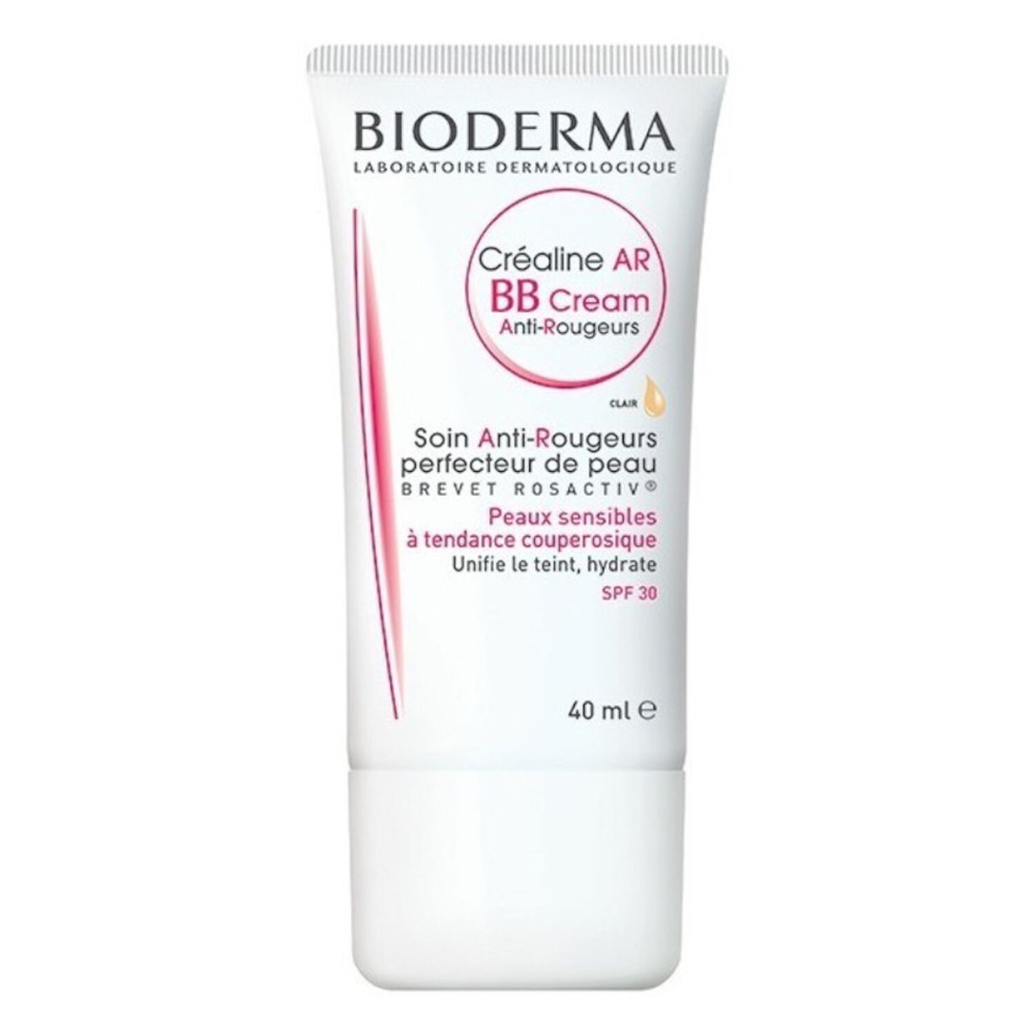 Bioderma Créaline BB Crème Anti-Rougeurs Soin Perfecteur de Peau - Peaux Sensibles à Tendances Couperosique 40 ml