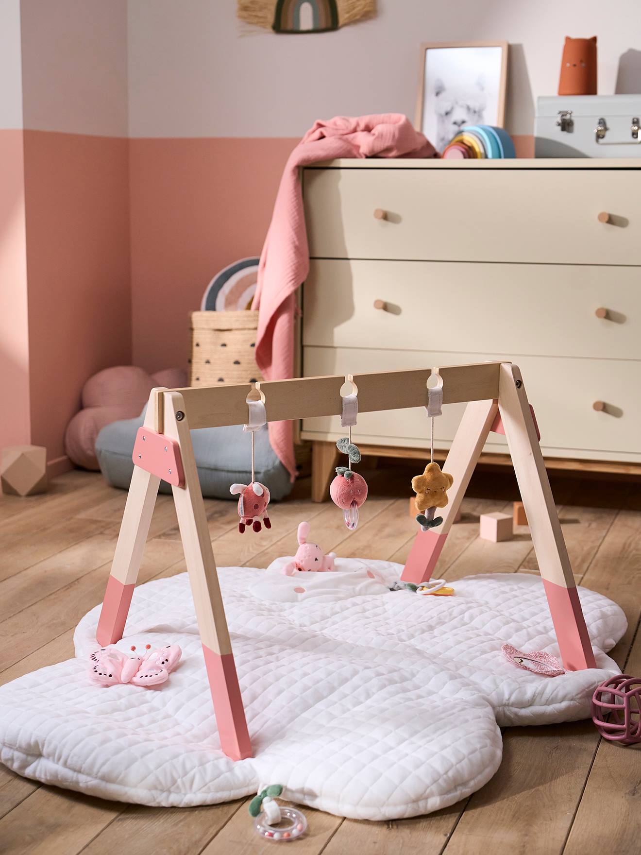 Vertbaudet Baby Spielbogen aus Holz FSC - mehrfarbig/rosa welt