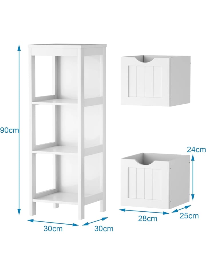 COSTWAY Badezimmerschrank in Weiß günstig kaufen onesize