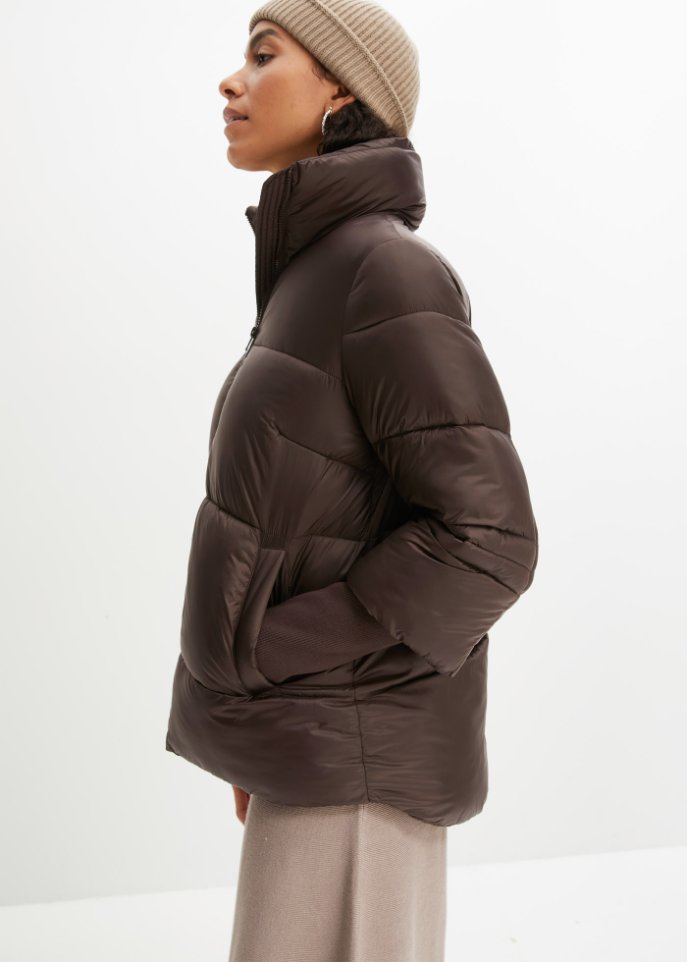 Steppjacke mit Strickärmeln