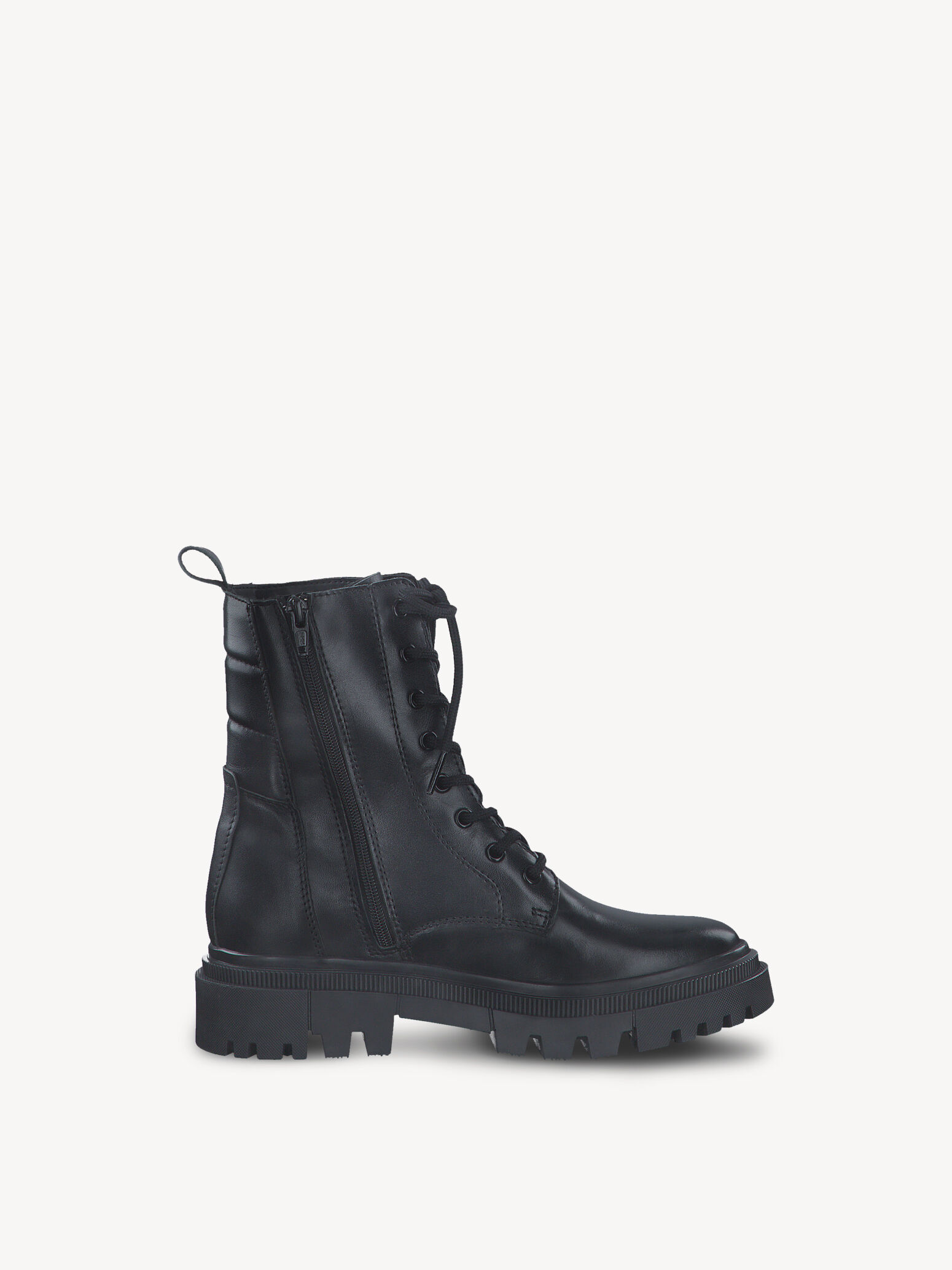 Bottine en cuir - noir