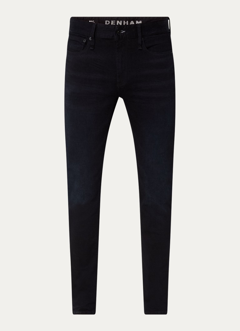 Blugi Denham Bolt Slim-Fit, decolorare închisă