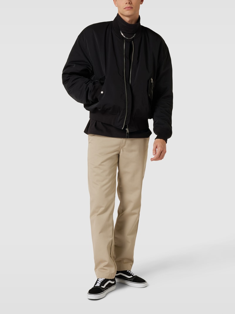 Longsleeve mit Label-Patch Modell 'SHRUNKEN' in black