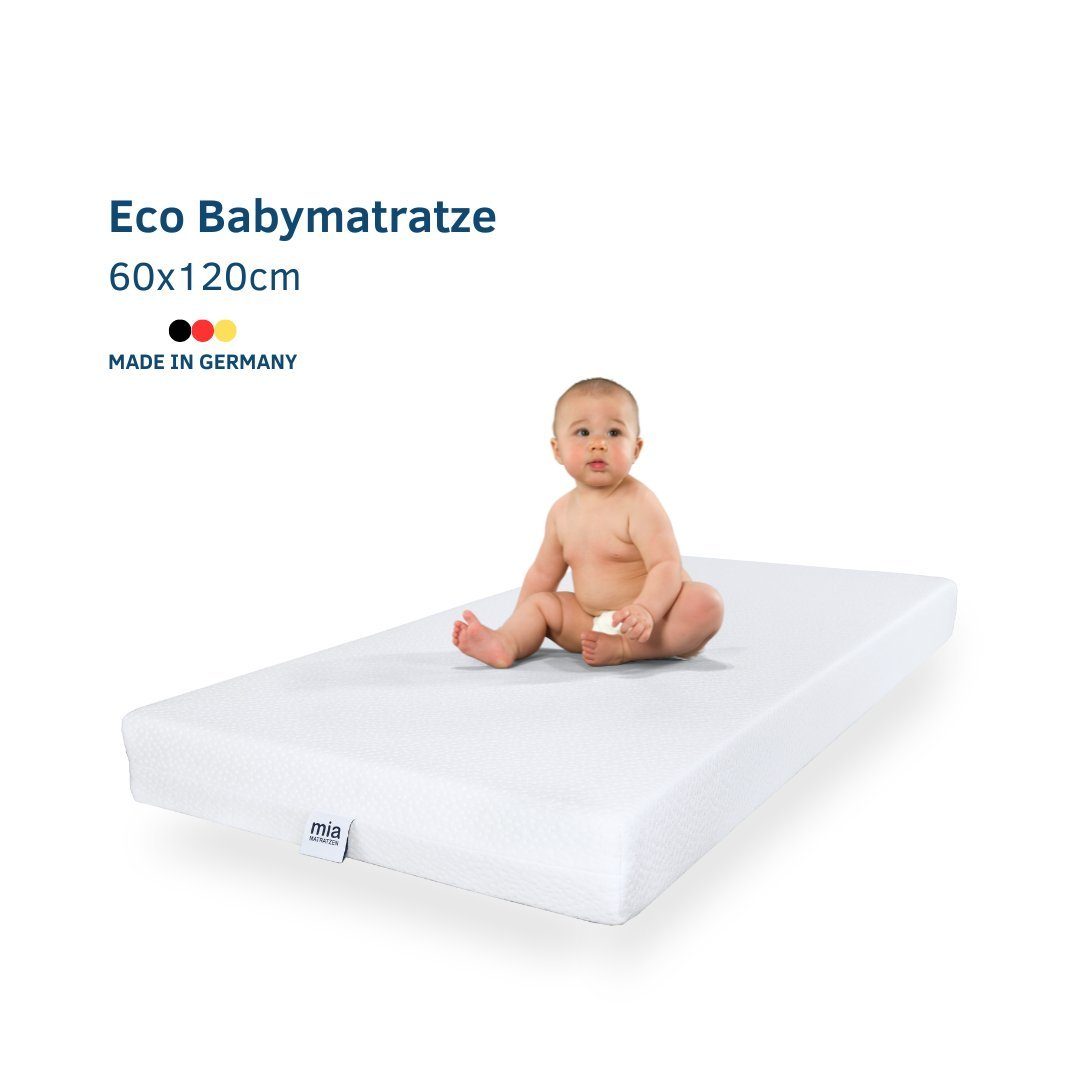 Babymatratze Eco 60x120 cm, mia Matratzen, (Set, 2-tlg), Nachhaltig, Made in Germany, Gesunder Schlaf, Babys- und Kinder, Babybett, Kinderzimmer, Babyzimmer