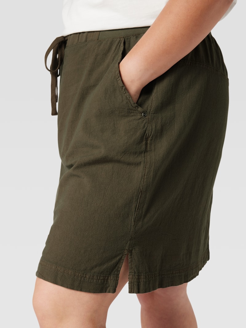 PLUS SIZE Minirock mit Eingrifftaschen in khaki