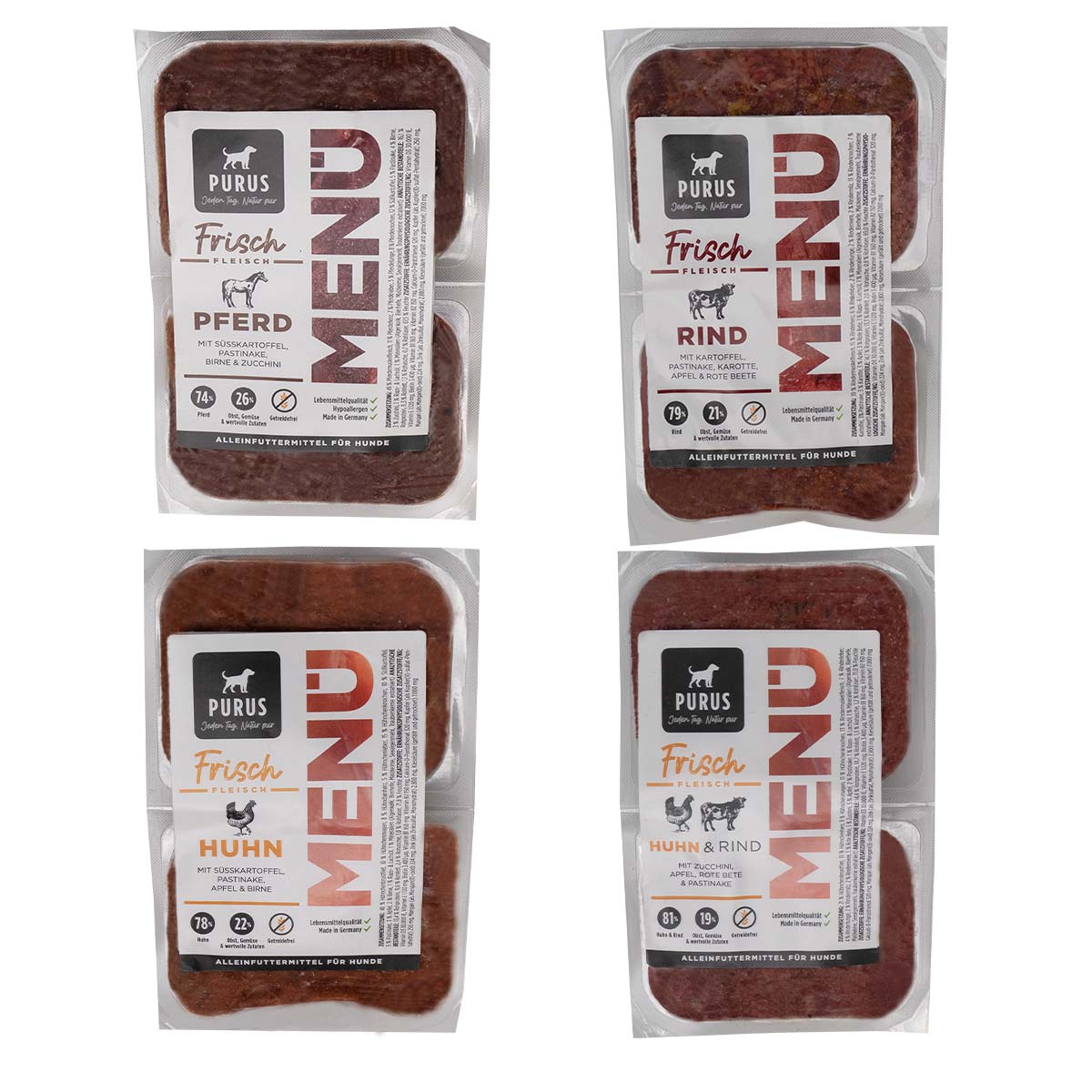 Purus Frischfleisch Menü Mixpaket 14kg Paket kaufen bei ZooRoyal