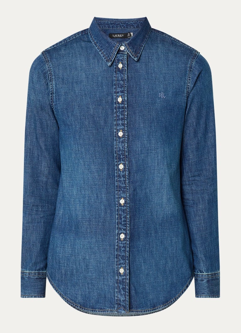 Μπλούζα Ralph Lauren με σχέδιο chambray και κέντημα λογότυπου