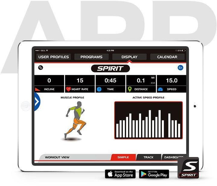Spirit Fitness Ellipsentrainer-Ergometer XE 195