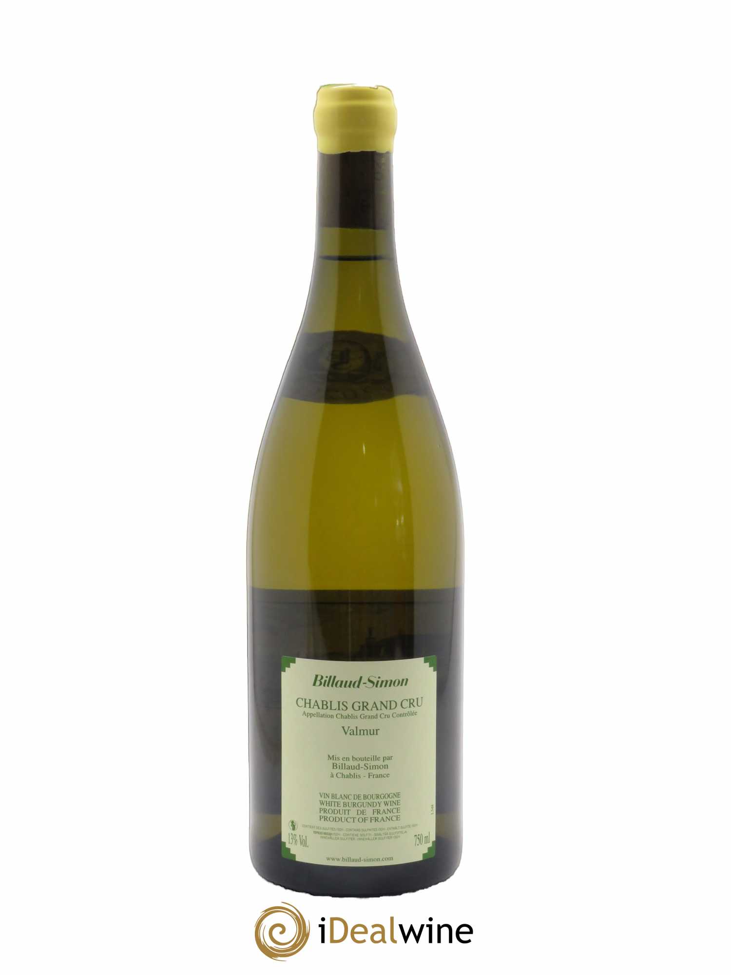 Chablis Grand Cru Valmur Billaud-Simon (Domaine)  2020 - Lot de 1 Bouteille