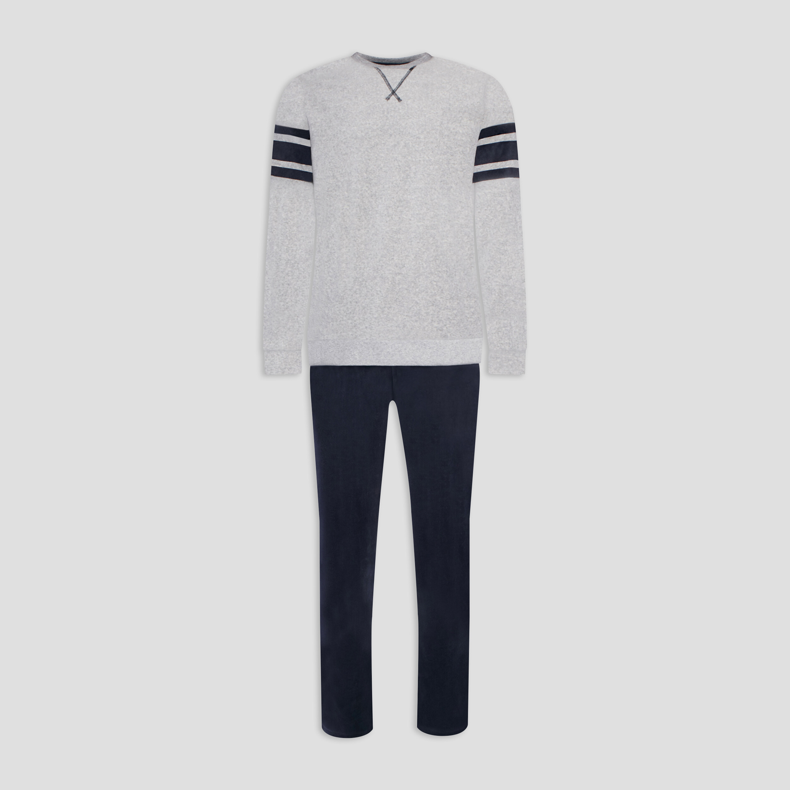 Ensemble pyjama 2 pièces gris homme | La Halle