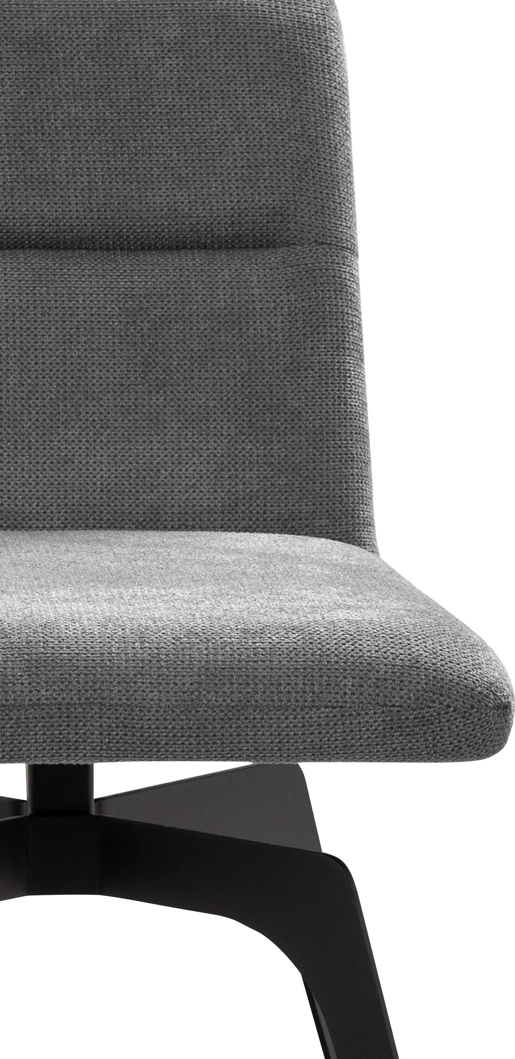 Home affaire Polsterstuhl Erin (Set, 1 St), mit Bezug aus Strukturstoff und Metallgestell