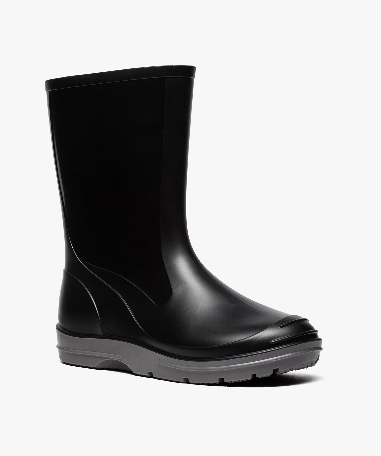 Bottes de pluie Garçon à semelle crantée contrastée noir | GEMO