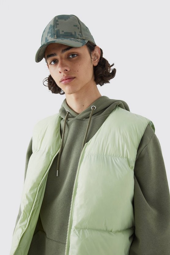 Gläzende gesteppte Nylon-Weste