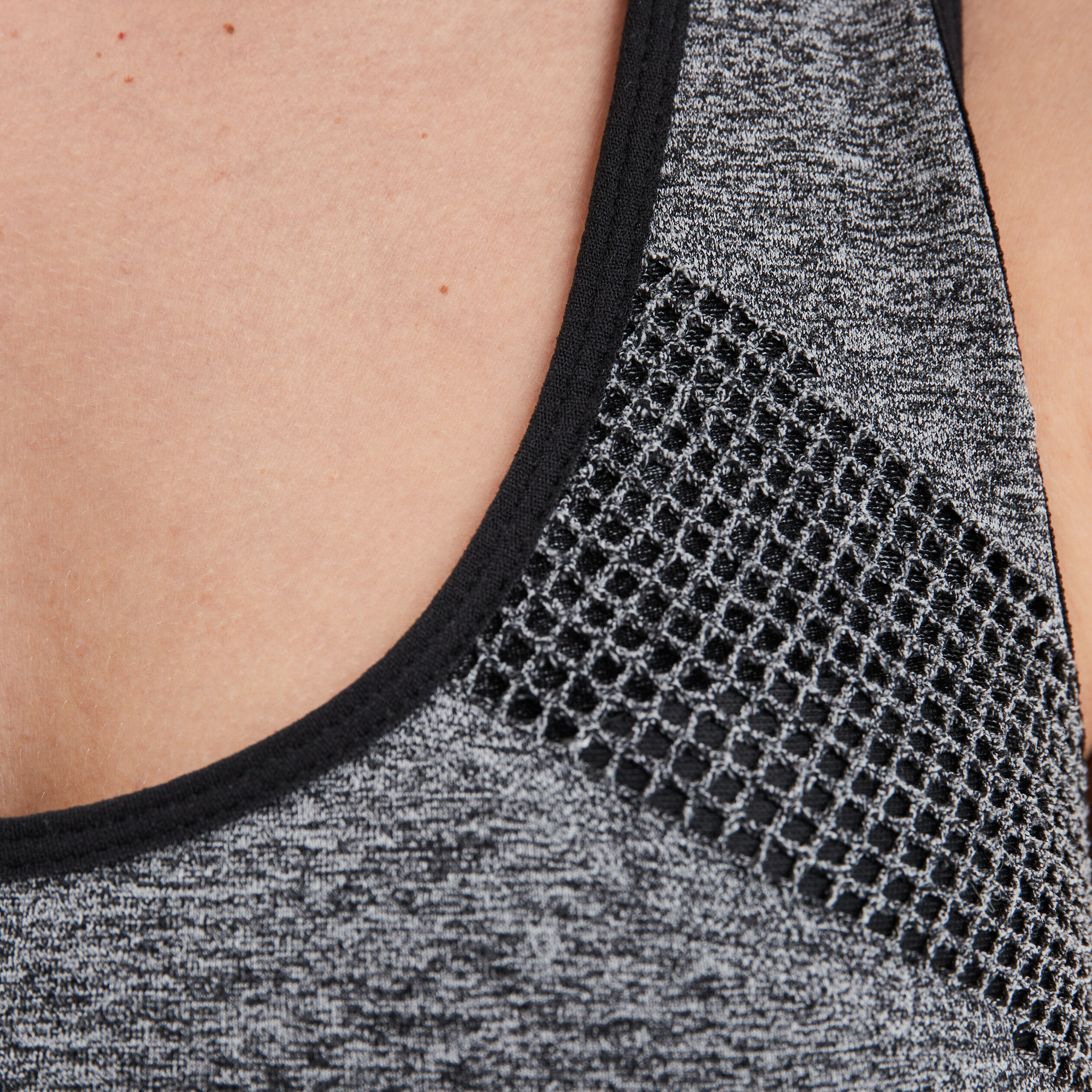 Brassière microfibre dos nageur gris femme | La Halle