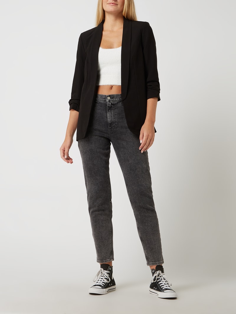 Blazer mit Schalkragen in schwarz
