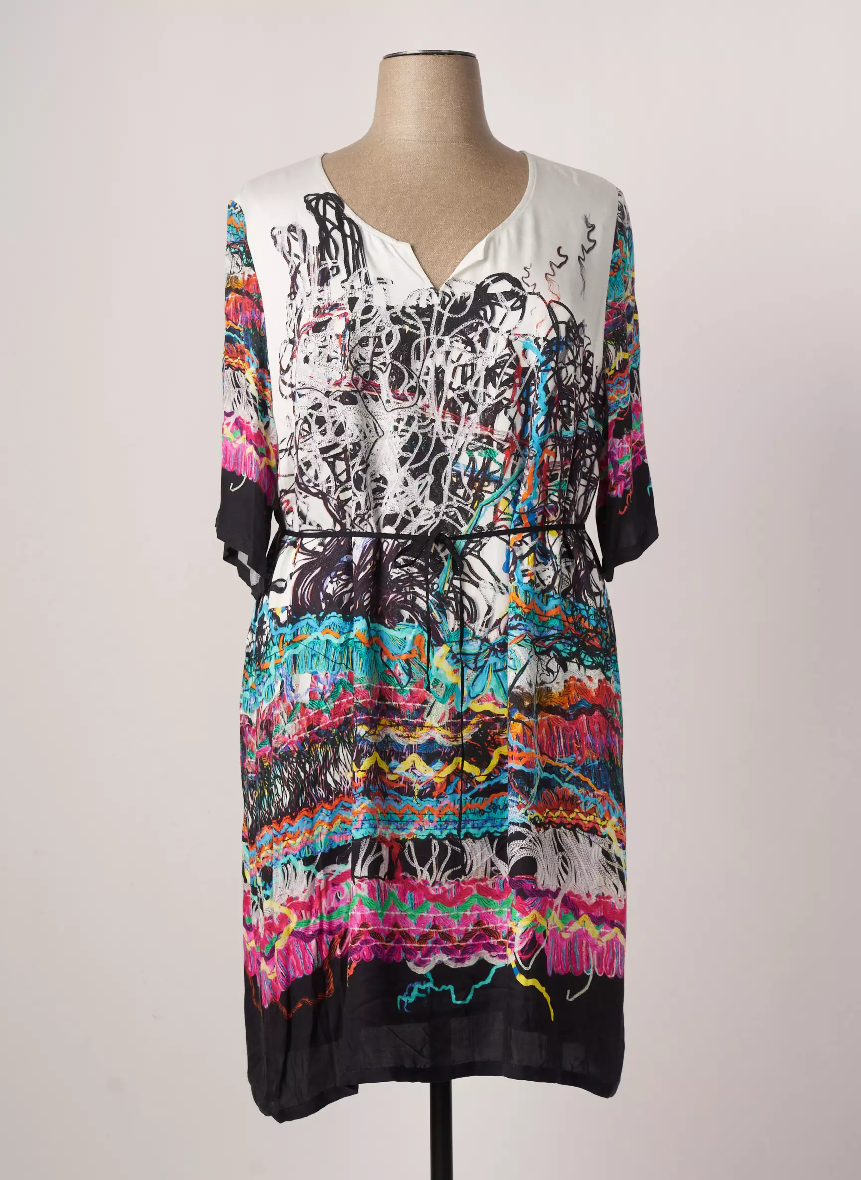 Pause Cafe Robes Mi Longues Femme couleur noir