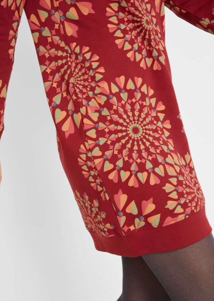 Sweatkleid, bedruckt, Langarm