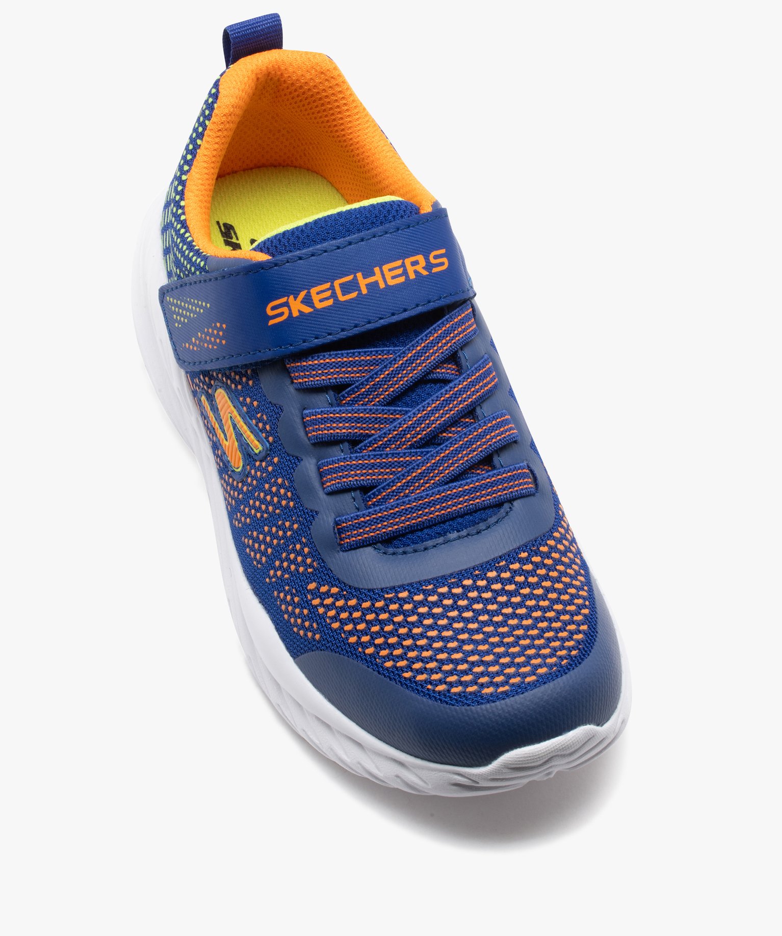 Baskets Garçon en mesh à reliefs contrastants - Skechers bleu | GEMO