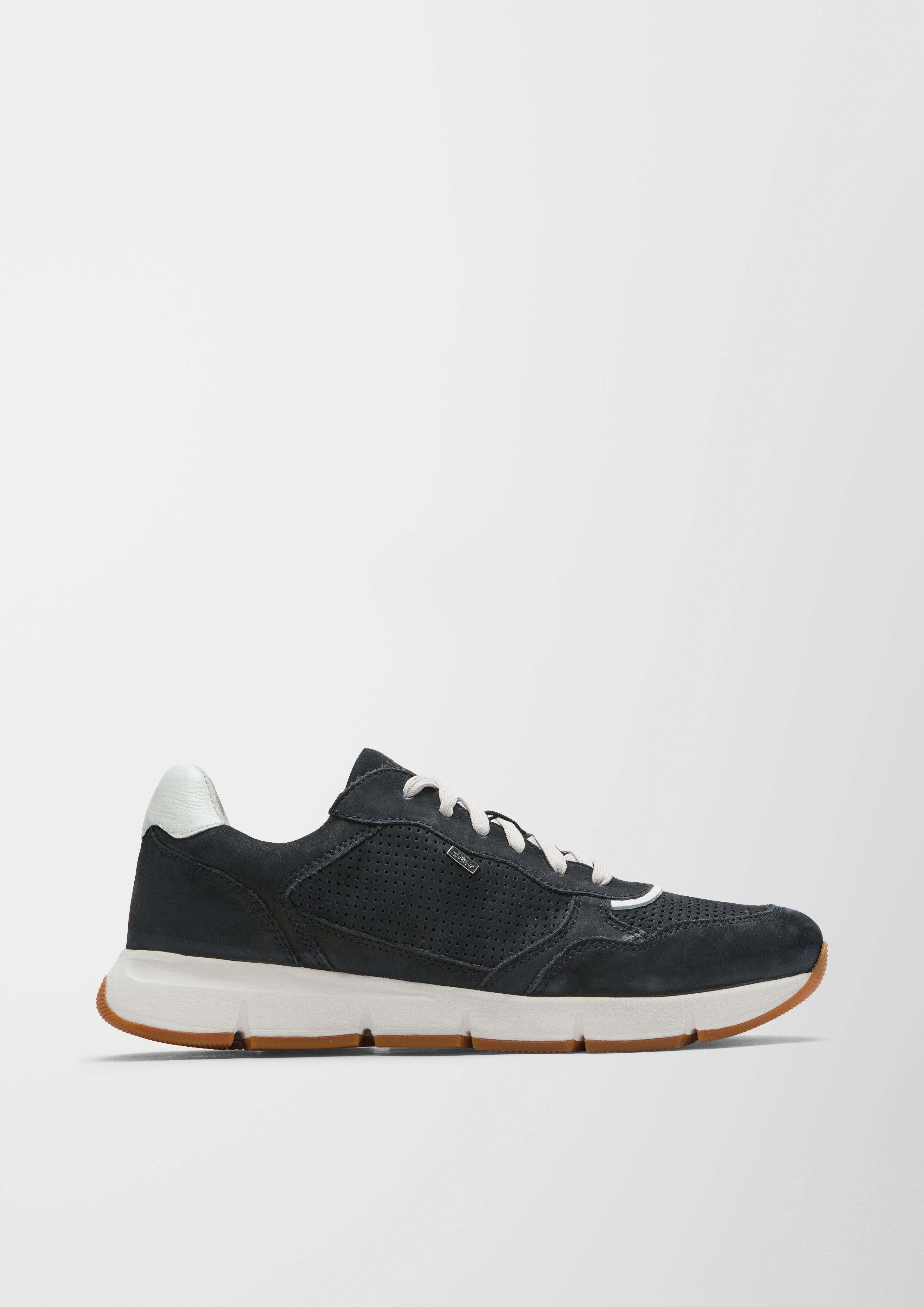 Perforierte Ledersneaker  6007683-827