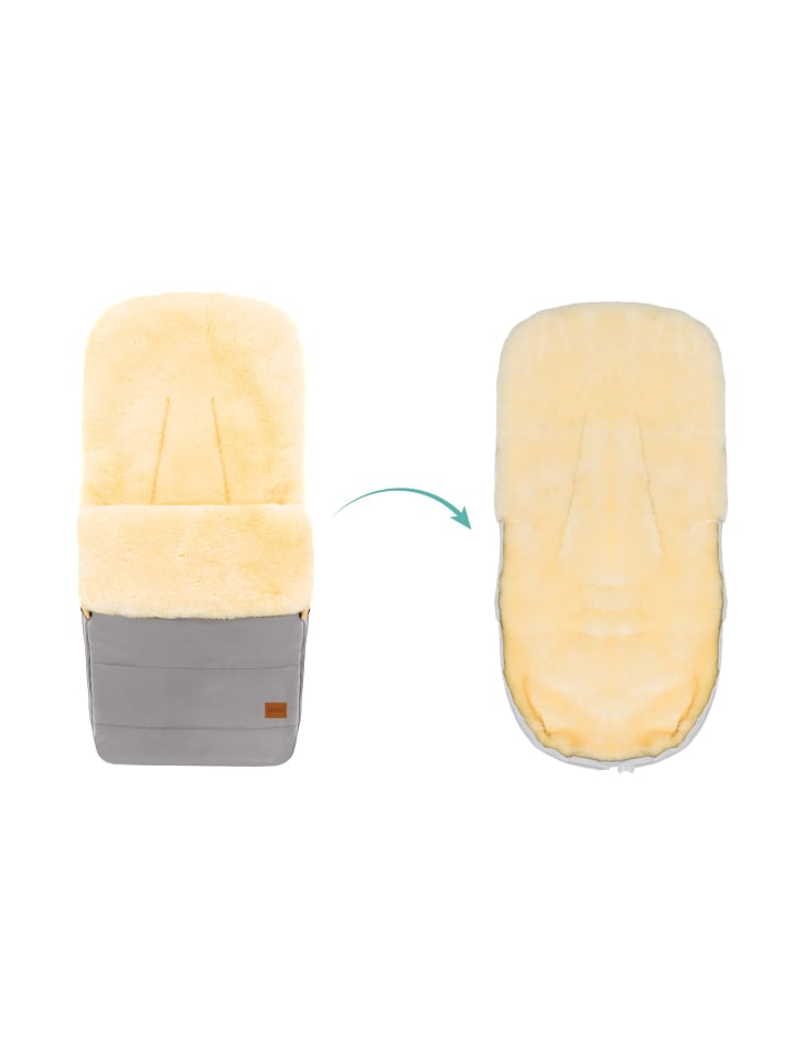 fillikid Echtfell-Winterfußsack Bernina Reflect Exklusiv in Silber günstig kaufen onesize