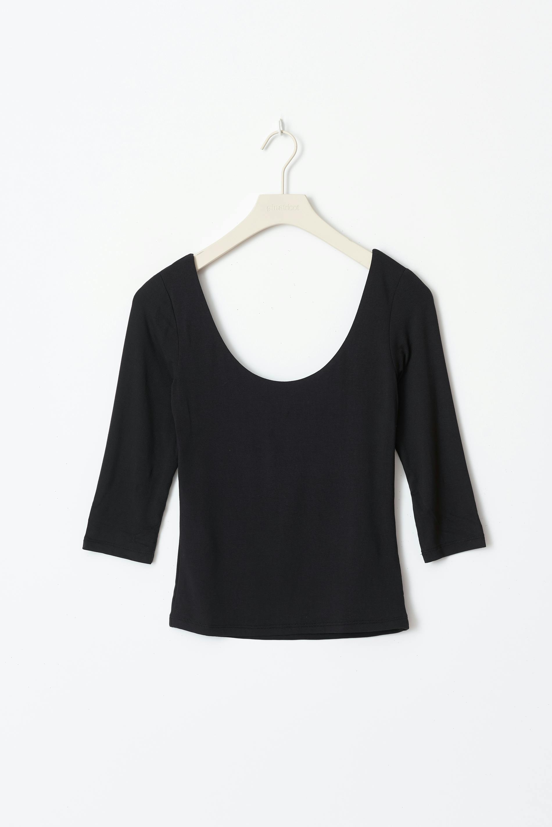 Soft touch scoop neck top